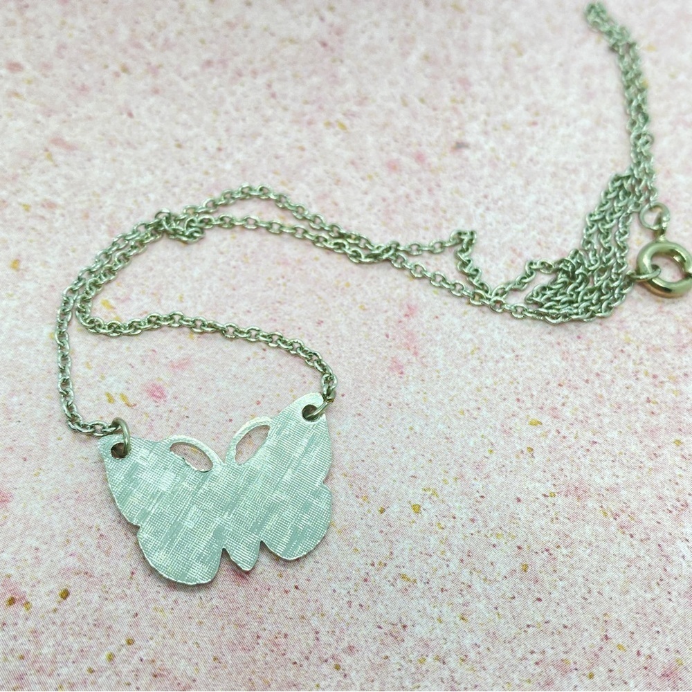 Silver Butterfly on Chain - Picture 5 of 6